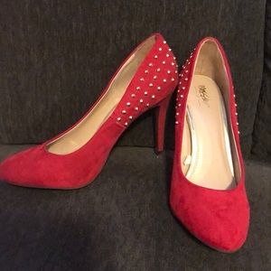 Red Studded Heels